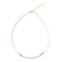 Royal Blue Hematite Silver Necklace