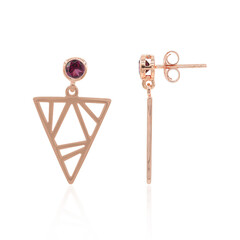 Rhodolite Silver Earrings
