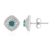 Grandidierite Silver Earrings