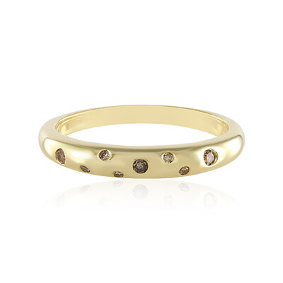 9K Diamond champagne I1 Gold Ring