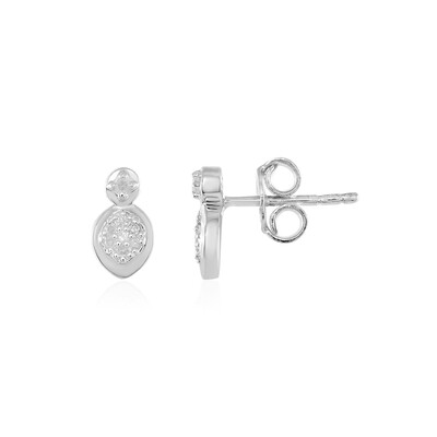 I2 (I) Diamond Silver Earrings