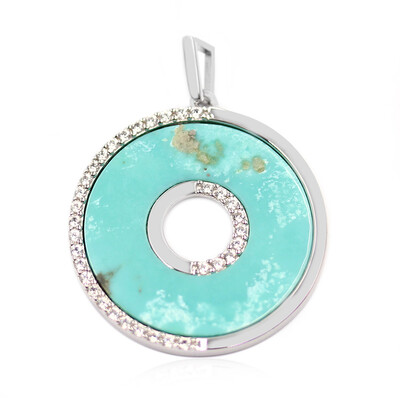 Campitos Turquoise Silver Pendant (Anne Bever)