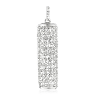 White Topaz Silver Pendant