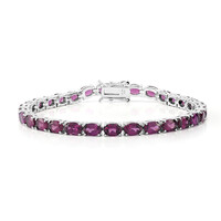 Rhodolite Silver Bracelet
