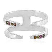 Fancy Tourmaline Silver Ring