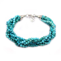 Kingman Turquoise Silver Bracelet (Anne Bever)