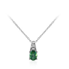 Butterfly Green Topaz Silver Necklace