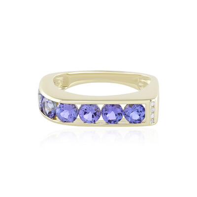 9K AAA Tanzanite Gold Ring (de Melo)