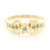 Fancy Diamond Silver Ring