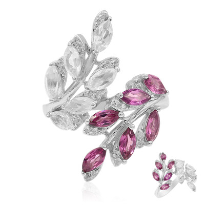 Rhodolite Silver Ring