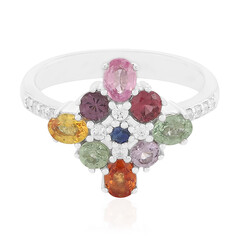 Fancy Sapphire Silver Ring
