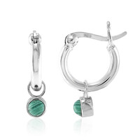 Malachite Silver Earrings