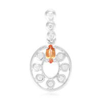 Padparadscha Sapphire Silver Pendant