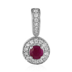 Kenyan Ruby Silver Pendant