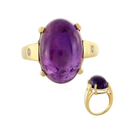 Zambian Amethyst Silver Ring