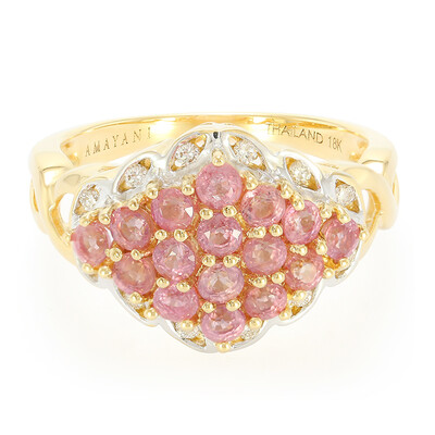 18K Unheated Padparadscha Sapphire Gold Ring (AMAYANI)