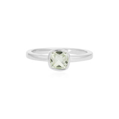 Green Amethyst Silver Ring