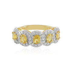 Yellow Beryl Silver Ring