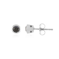 Black Diamond Silver Earrings