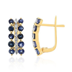 9K Kanchanaburi Sapphire Gold Earrings