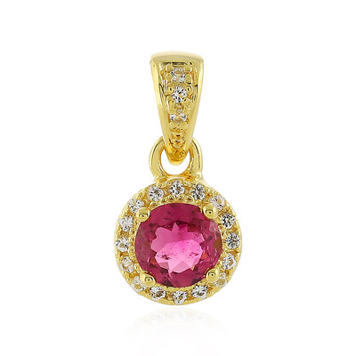 Pink Tourmaline Silver Pendant