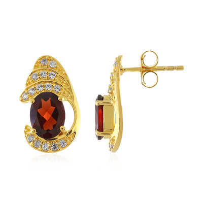 Mozambique Garnet Silver Earrings