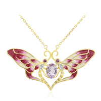 Rose de France Amethyst Silver Necklace