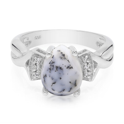 Dendritic Agate Silver Ring