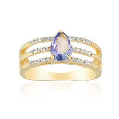 Unheated Tanzanite Silver Ring