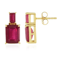 Madagascar Ruby Silver Earrings