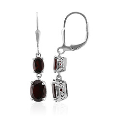 Garnet Silver Earrings