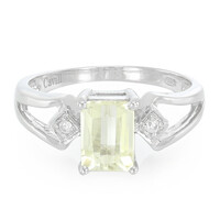 Canary Kunzite Silver Ring