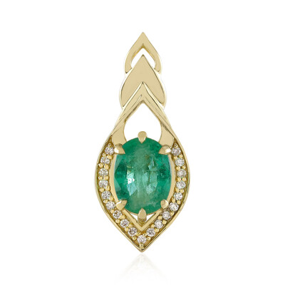 14K AAA Zambian Emerald Gold Pendant (de Melo)
