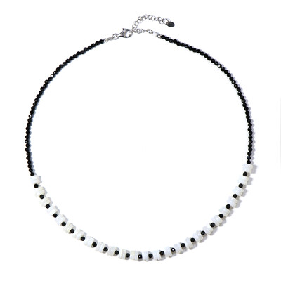 Black Spinel Silver Necklace