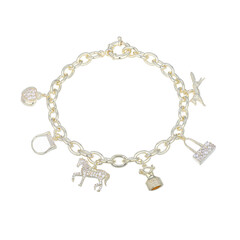 Zircon Silver Bracelet (Adela Silber)