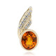 9K Ban Ka Cha Orange Sapphire Gold Pendant