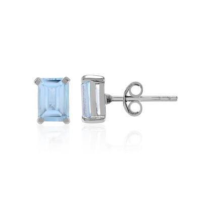 Sky Blue Topaz Silver Earrings