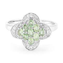 Cuprian Tourmaline Silver Ring