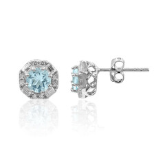 Sky Blue Topaz Silver Earrings