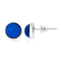Colombian blue Amber Silver Earrings