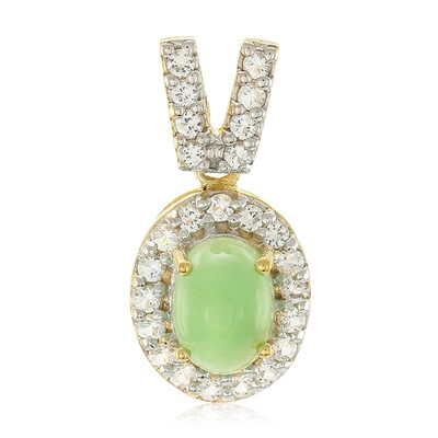 Imperial Chrysoprase Silver Pendant