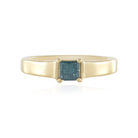 I3 Blue Diamond Silver Ring