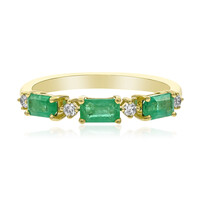 14K AAA Zambian Emerald Gold Ring (CIRARI)