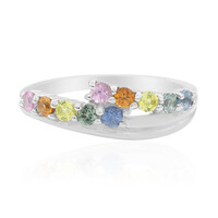 Pink Sapphire Silver Ring