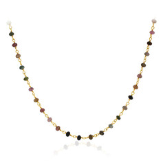 Fancy Tourmaline Silver Necklace