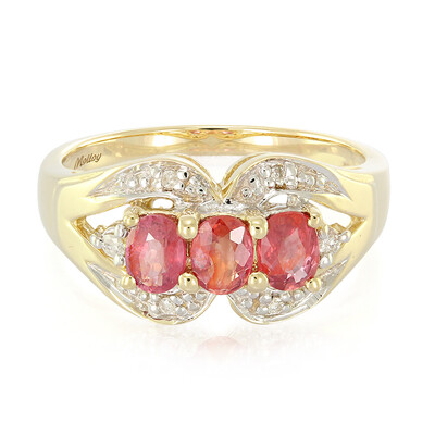 10K Unheated Padparadscha Sapphire Gold Ring