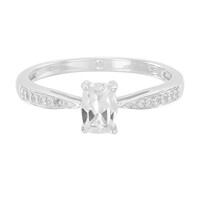 Goshenite Silver Ring