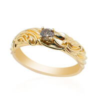 9K SI2 Argyle Champagne Diamond Gold Ring (de Melo)