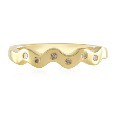 I2 (I) Diamond Silver Ring