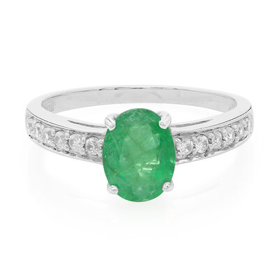 Bahia Emerald Silver Ring